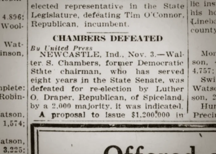 Luther O. Draper is elected Indiana State Senator. His son-in-law, Elmer Pidgeon assumes management of the company.