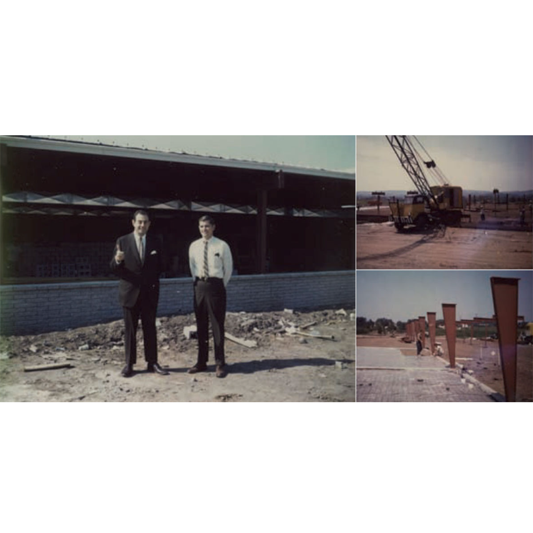 These photos represent various stages of construction of the Coopersburg, Pennsylvania campus in 1968.